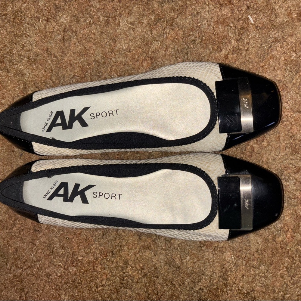 Anne Klein Sport Black and Cream Loafers